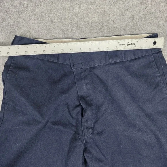 Dickies Pants Mens 32x28 Navy Straight Leg 874 Original Fit Flex Dark Wash - Picture 3 of 10
